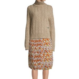 NWT Tory Burch A line Silk Pleated Poppy Skirt | 00